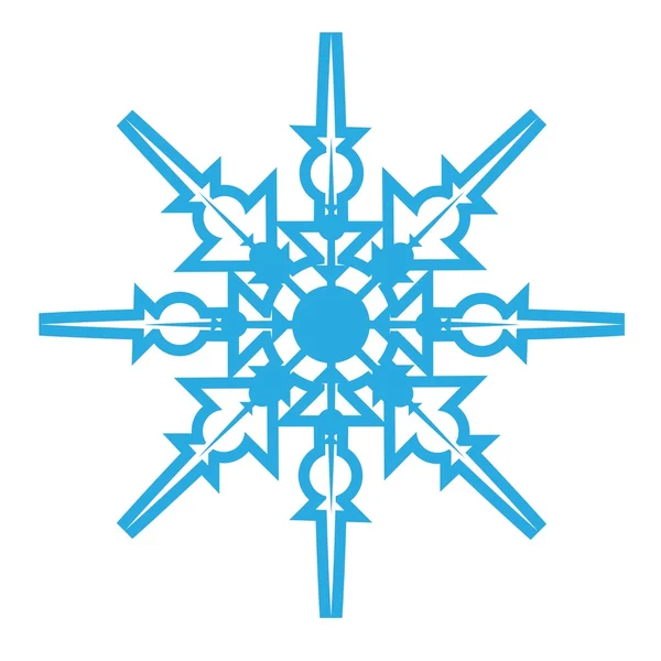 Delicate digital blue snowflake — Stock Photo, Image