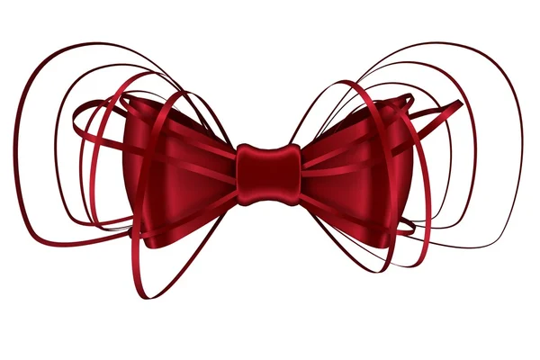 Red shiny bow — Stock Photo, Image