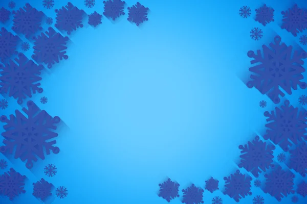 Blauwe sneeuwvlokken patroon — Stockfoto