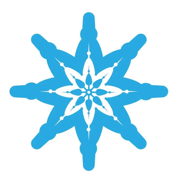 Ніжна цифрова блакитна сніжинка — стокове фото