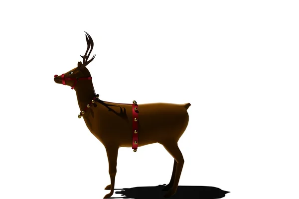 Christmas reindeer with bells — Stock Photo, Image