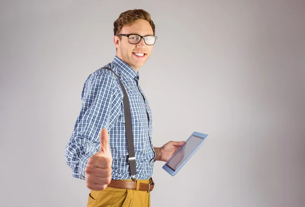 Affärsman som använder tablettdator — Stockfoto