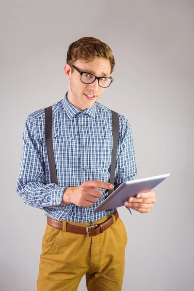 Affärsman som använder tablettdator — Stockfoto