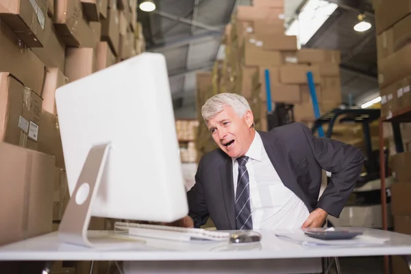 Manager utilizzando il computer — Foto Stock