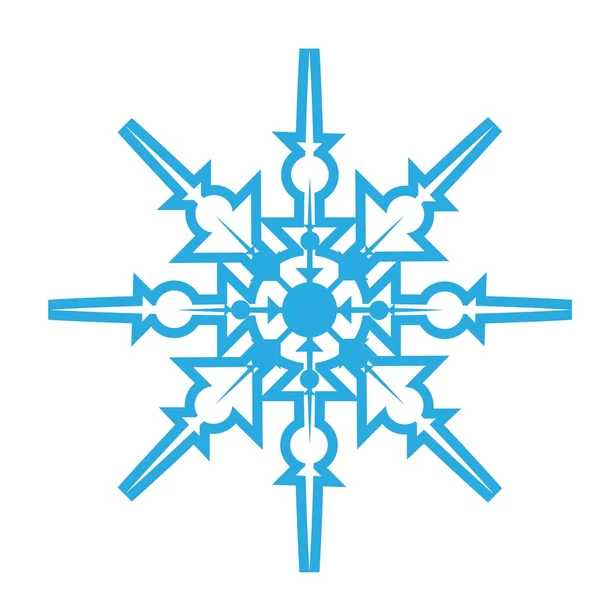 Zarte digitale blaue Schneeflocke — Stockfoto