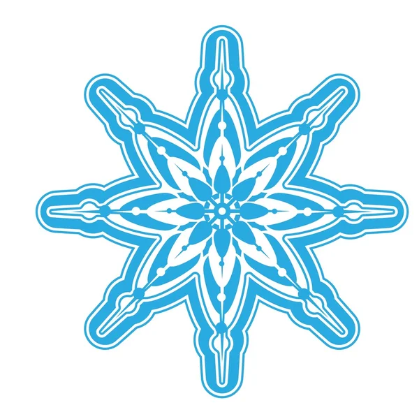 Λεπτή ψηφιακή μπλε νιφάδα χιονιού — Φωτογραφία Αρχείου