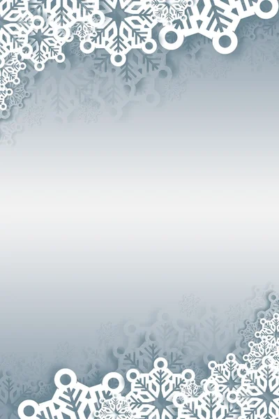 Kerstmis thema sneeuwvlokken frame — Stockfoto