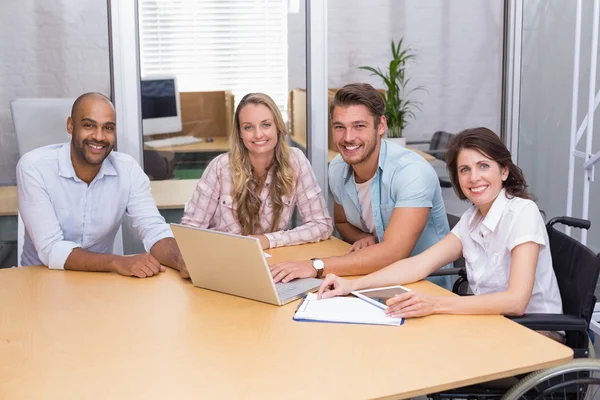 Businesspeople using digital tablet in meeting — Stock Photo, Image