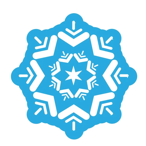 Gevoelige digitale blauwe sneeuwvlok — Stockfoto