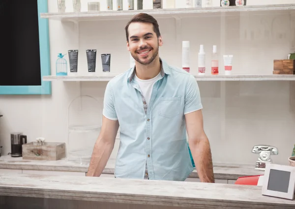 Peluquería en recepción de trabajo — Foto de Stock