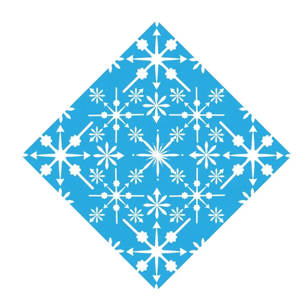 Gevoelige digitale blauwe sneeuwvlok — Stockfoto