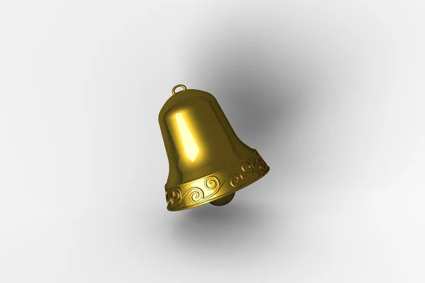 Golden christmas bell — Stock Photo, Image