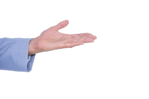 Knappe zakenman met handen gebaren — Stockfoto
