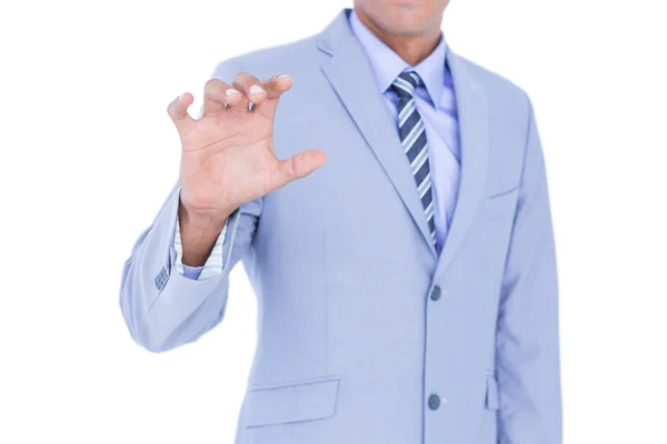 Businessman gesturing with hands — Stock Photo, Image