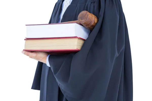 Lawyer holding scales of justice — Stock Photo, Image