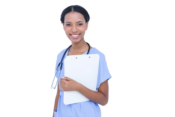 Smiling  doctor with stethoscope — Stock Photo, Image