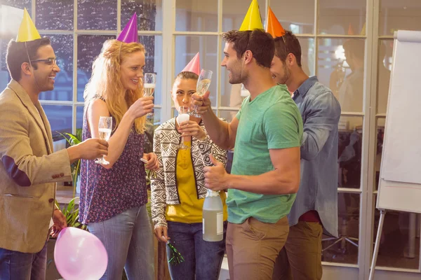 Business people celebrating a birthday — Stock Photo, Image