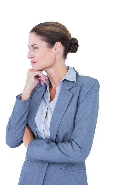 Mujer de negocios sonriendo en blanco —  Fotos de Stock