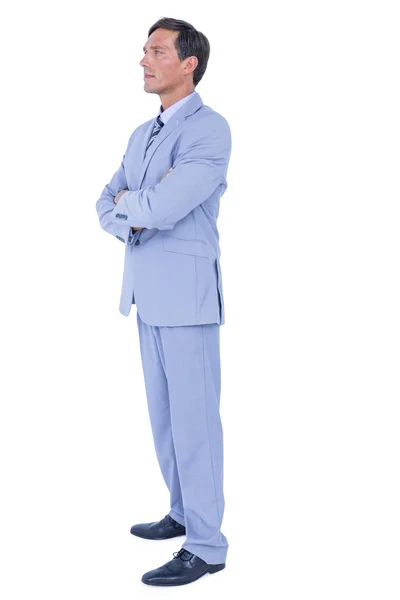 Homme d'affaires debout sur blanc — Photo
