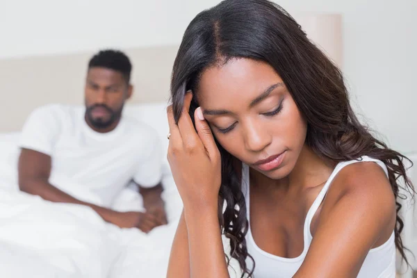 Upset couple not talking to each other after fight — Stock Photo, Image