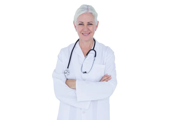 Smiling  doctor with stethoscope — Stock Photo, Image