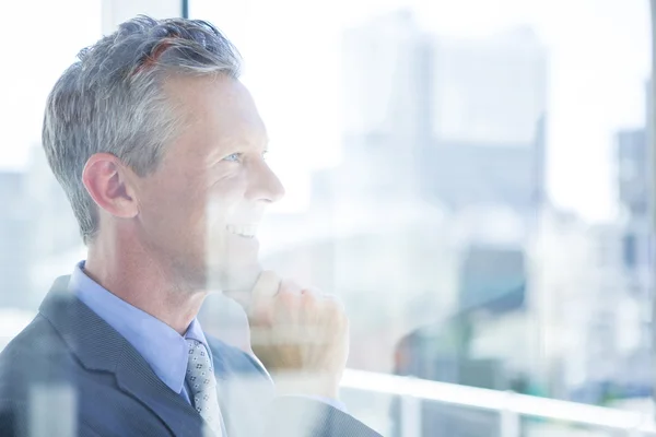 Thinking businessman in the office — Stock Photo, Image