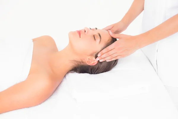 Woman receiving head massage — Stock Photo, Image