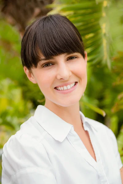 Frau bereitet sich auf Wellnesstag vor — Stockfoto