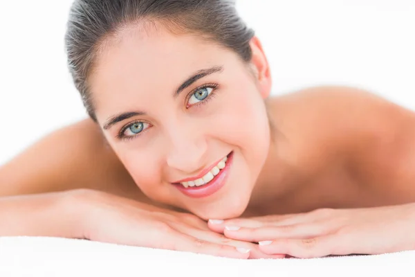 Brunette on massage table Stock Picture