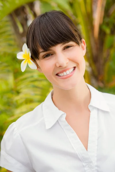 Mooie vrouw lachend — Stockfoto