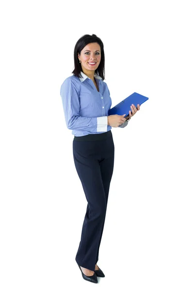 Mujer de negocios utilizando su PC tableta — Foto de Stock