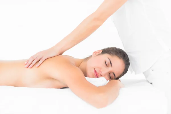 Woman on massage table — Stock Photo, Image