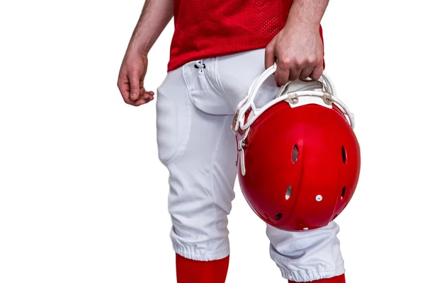 Jugador de fútbol americano sosteniendo un casco —  Fotos de Stock