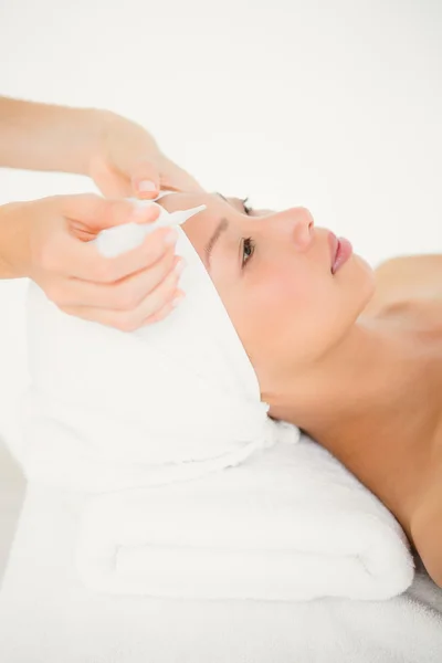 Doctor with her patient using water — Stock Photo, Image