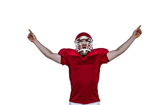 A triumph of an american football player — Stock Photo, Image
