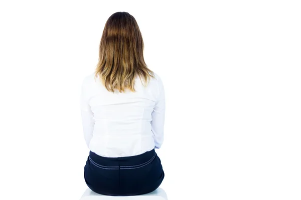 Beautiful businesswoman turning back to the camera — Stock Photo, Image