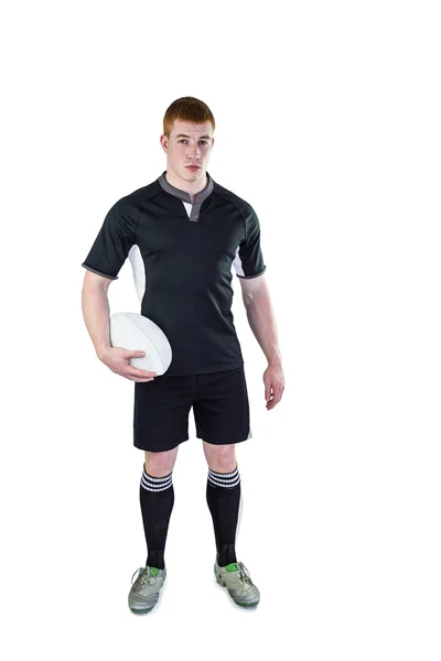 Ragbyový hráč rugby míč — Stock fotografie