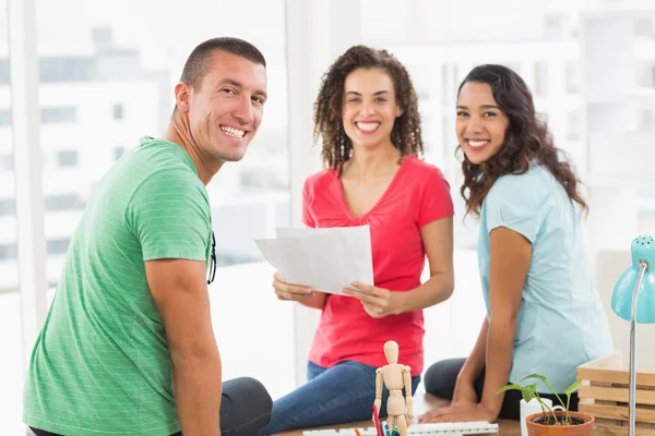 Casual business team having meeting — Stock Photo, Image