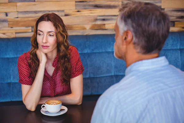 Bored couple having coffee — Stock Photo, Image