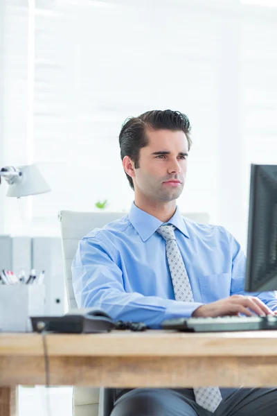 Empresário usando o computador — Fotografia de Stock