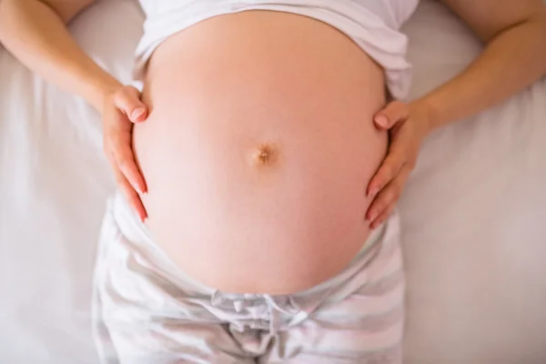 Těhotná žena břicho — Stock fotografie