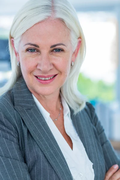 Serious businesswoman looking at camera — Stock Photo, Image