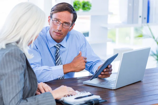 Serious business people working together — Stock Photo, Image