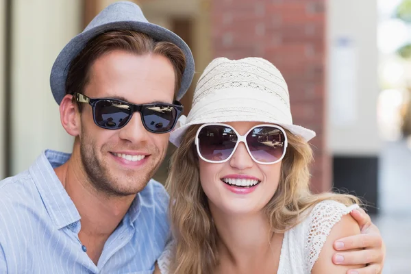 Cute couple looking at the camera — Stock Photo, Image