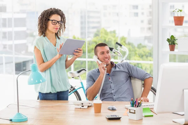 Young creative business colleagues working — Stock Photo, Image