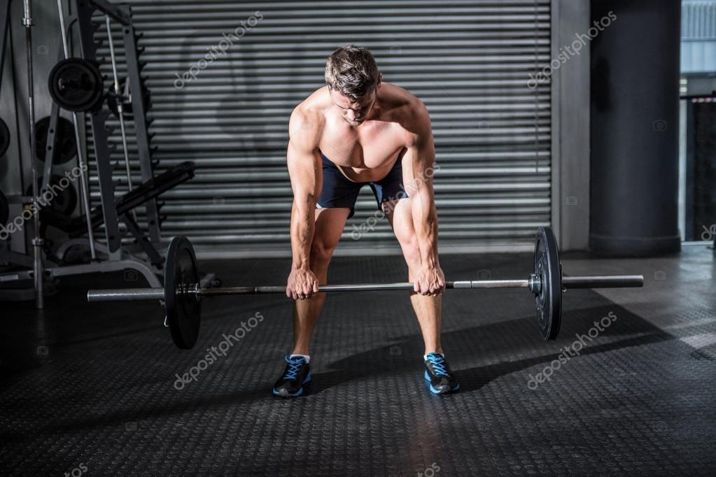 バーベルを持ち上げる筋肉の男 — ストック写真 © Wavebreakmedia #81854422