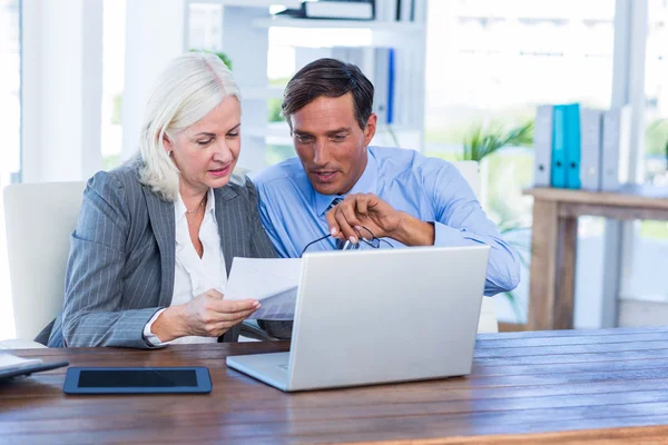 Serious business people working together — Stock Photo, Image