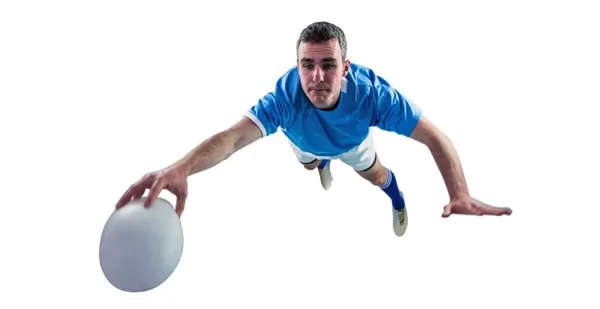 A rugby player scoring a try — Stock Photo, Image