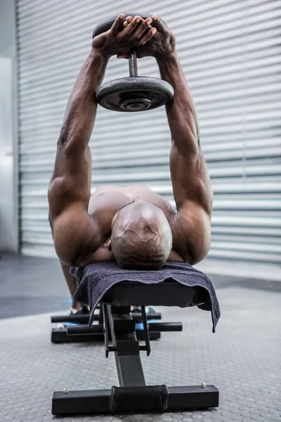 Young Bodybuilder doing weightlifting — Stock Photo, Image