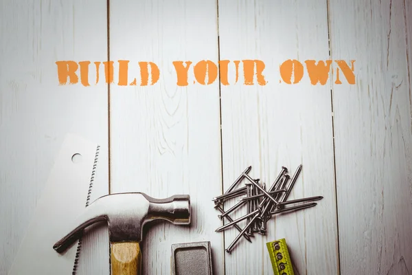 Λέξη οικοδομήσουμε σας κατά εργαλεία — Φωτογραφία Αρχείου